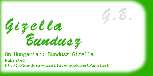 gizella bundusz business card